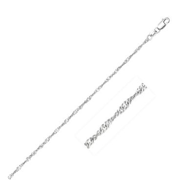 14k White Gold Singapore Chain 1.7mm (20 Inch)