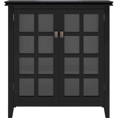 Simpli Home - Artisan SOLID WOOD 38 inch Wide Transitional Medium Storage Cabinet in - Black