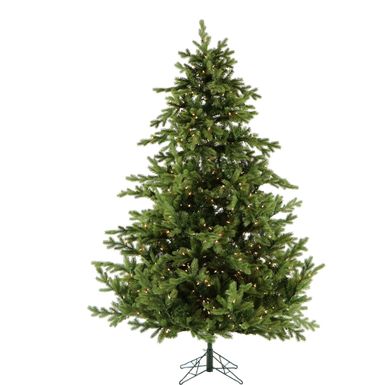 Christmas Time 7.5' Virginia Fir Green Christmas Tree, Clear Smart Lights