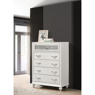 Barzini 5-drawer Chest White