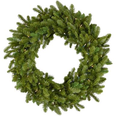 Fraser Hill Farm 36" Grandland Wreath - Clear LED Lights, Battery Box