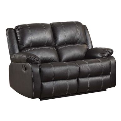 ACME Zuriel Motion Loveseat, Black Synthetic Leather