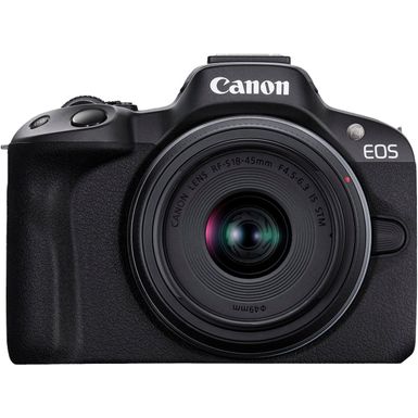 Canon - EOS R50 4K Video Mirrorless Camera with RF-S 18-45mm f/4.5-6.3 IS STM Lens - Black