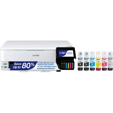 Epson - EcoTank Photo ET-8550 All-in-One Wide-format Supertank Printer - White