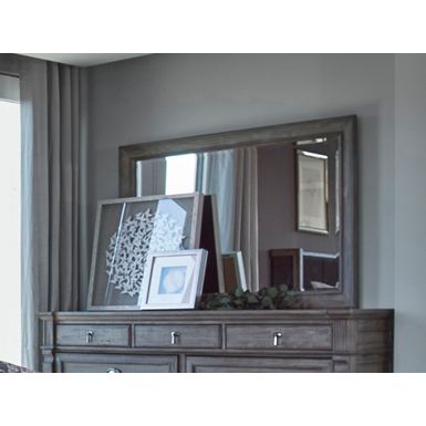 Alderwood Rectangle Dresser Mirror French Grey