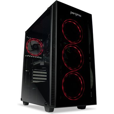 Periphio Hydra Prebuilt Gaming PC - GeForce RTX 3050 (8GB), Intel Core i5-6500 (3.6GHz Turbo), 1TB Solid State SSD, 16GB DDR4 RAM, Windows 10, WiFi + BT (Refurbished)