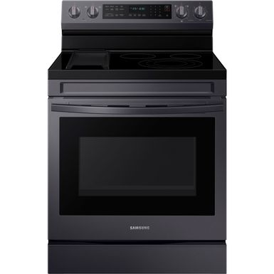 Samsung 6.3-Cu. Ft. Smart Freestanding Electric Range with No-Preheat Air Fry, Convection+ and Griddle, Brushed Black