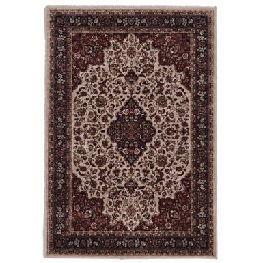 Hungas Cream And Rust 3.3X5 Area Rug