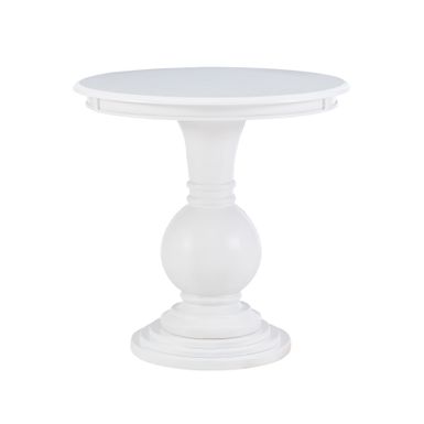 James Round Accent Table White