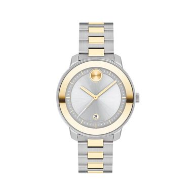 Movado  - Ladies BOLD Verso Silver & Gold-Tone Stainless Steel Watch Silver Dial