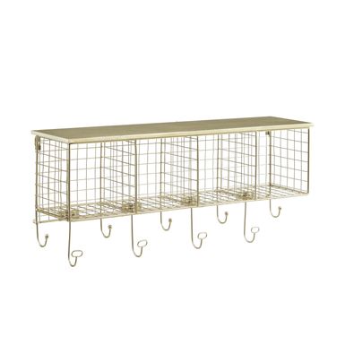 Verina Cubby Wall Shelf Gold