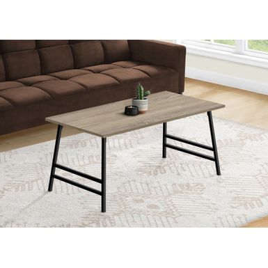 Coffee Table/ Accent/ Cocktail/ Rectangular/ Living Room/ 40"L/ Metal/ Laminate/ Brown/ Black/ Contemporary/ Modern