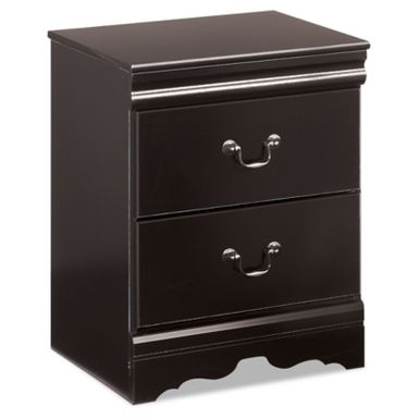 Black Huey Vineyard Two Drawer Night Stand