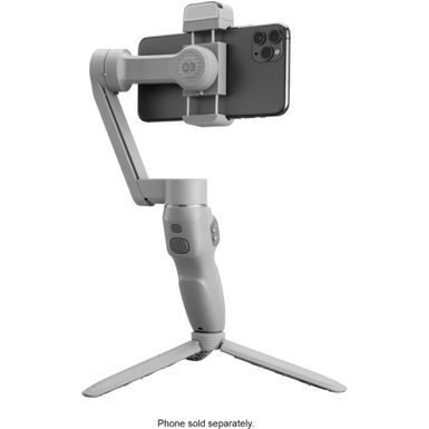 Zhiyun - Smooth Q3 Folding 3-Axis Gimbal Stabilizer for Smartphones with Built-in LED Video Light and Detachable Tri-pod Stand - Gray