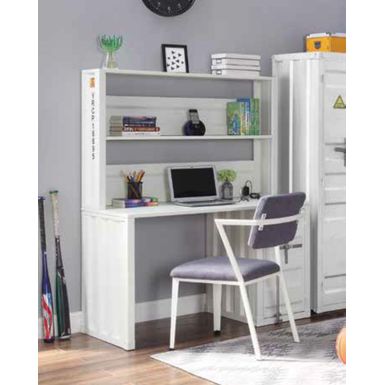 ACME Cargo Writing Desk w/Hutch, White