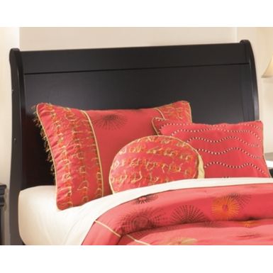 Black Huey Vineyard Twin Sleigh Headboard