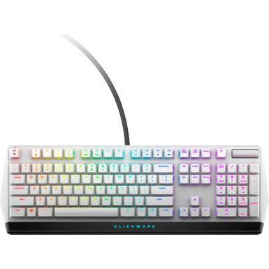 Alienware - AW510K Full-size Wired Mechanical CHERRY MX Low Profile Red Switch Gaming Keyboard with RGB Back Lighting - Lunar Light