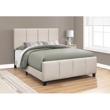 Bed - Queen Size / Beige Linen