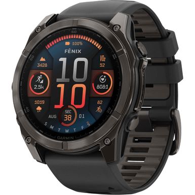 Garmin - fnix 8 AMOLED Sapphire GPS Smartwatch 51mm Fiber-reinforced polymer - Carbon Gray DLC Titanium