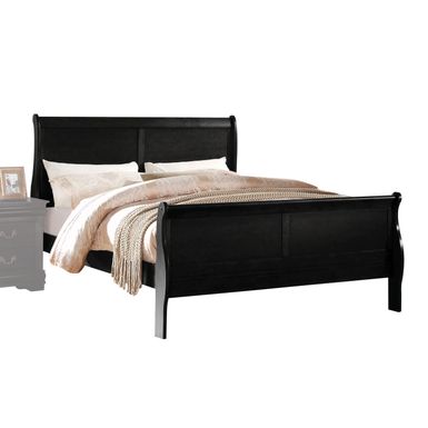 ACME Louis Philippe Eastern King Bed, Black