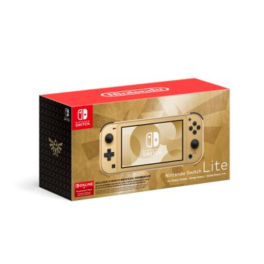 Nintendo Switch Lite Hyrule Edition with Bonus Nintendo Switch Online + Expansion Pack - Multi