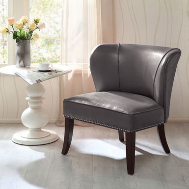 Grey Hilton Armless Accent Chair