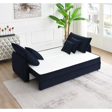 ACME Irina Sofa w/Sleeper in Blue Velvet