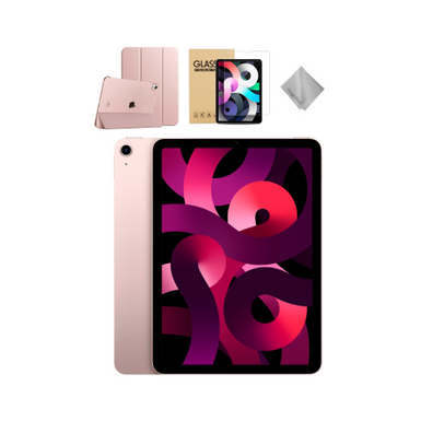 Apple - 10.9-Inch iPad Air - Latest Model - (5th Generation) with Wi-Fi - 64GB - Pink With Rose Gold Case Bundle