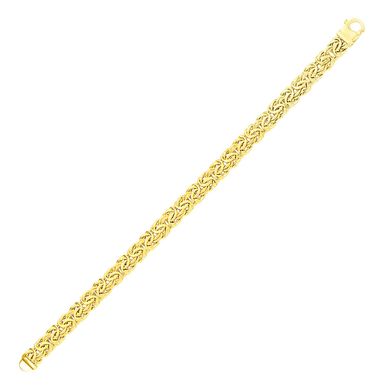 14k Yellow Gold Byzantine Style Chain Bracelet (7.25 Inch)