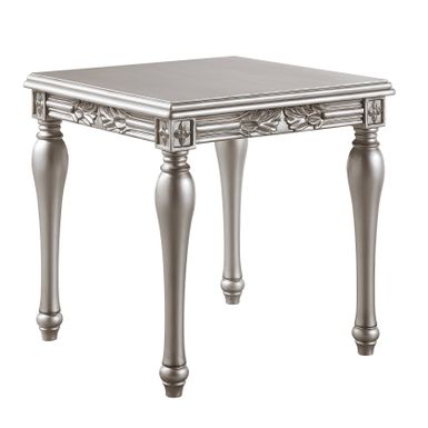 ACME Pelumi End Table, Platinum Finish