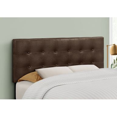 Bed/ Headboard Only/ Full Size/ Bedroom/ Upholstered/ Pu Leather Look/ Brown/ Transitional