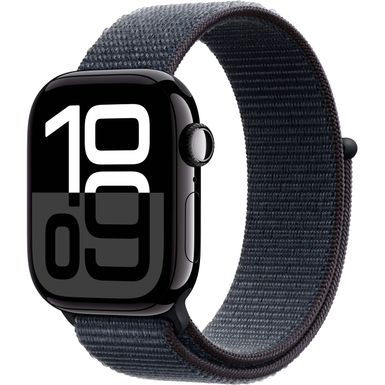 Apple Watch Series 10 (GPS) 42mm Aluminum Case with Ink Sport Loop - Jet Black - (2024)