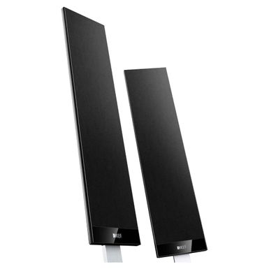 KEF - T Series Dual 4-1/2" 2-1/2-Way Satellite Speakers (Pair) - Black