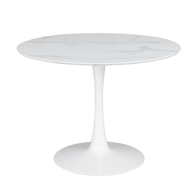 Arkell 40-inch Round Pedestal Dining Table White