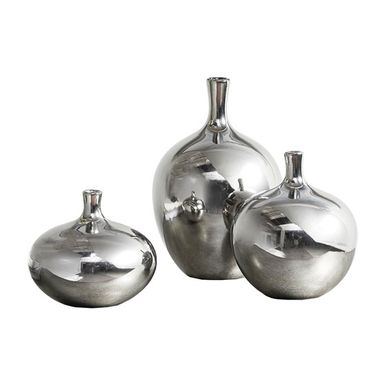 Ansen Mirrored Ceramic Decorative Vases 3-piece set