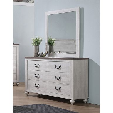 Stillwood Rectangle Dresser Mirror Vintage Linen