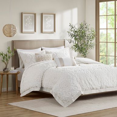 Ivory Suzanna Comforter Mini set Full/Queen