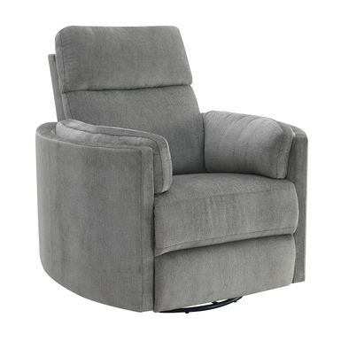 ACME Sagen Glider Recliner w/Swivel, Charcoal Chenille