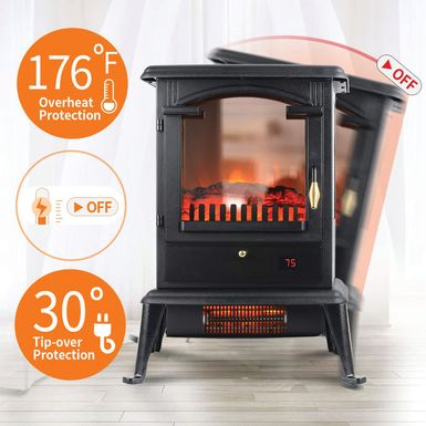 LifeSmart 3 Sided Flame View Infrared Heater Stove