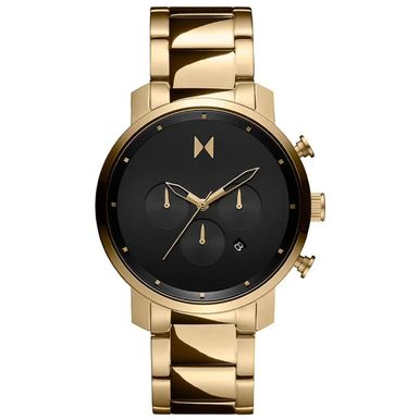 MVMT - Mens Chrono Gold-Tone Stainless Steel Watch Black Dial