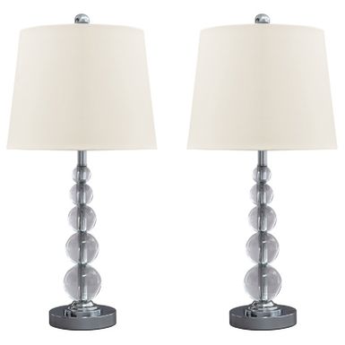 Clear/Silver Finish Joaquin Crystal Table Lamp (2/CN)