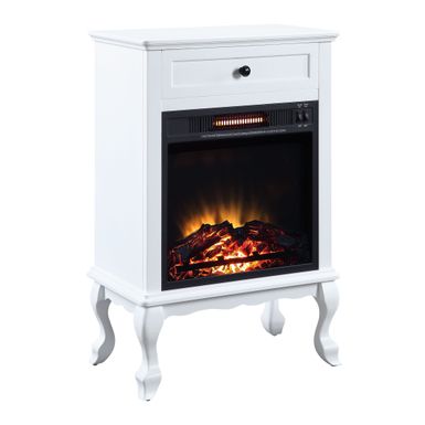 ACME Eirene Fireplace, White Finish