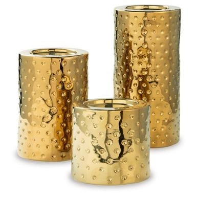 Gold Finish Marisa Candle Holder Set (3/CN)