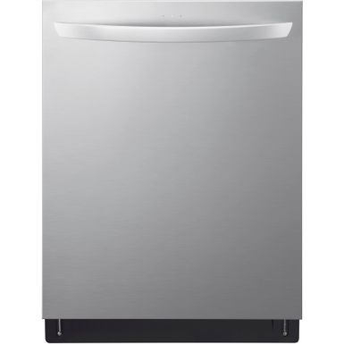 LG - 24 Top Control Smart Built-in Stainless Steel Tub Dishwasher with 3rd Rack QuadWash Pro and 46dBA - Stainless Steel