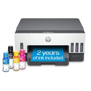 HP - Smart Tank 7001 Wireless All-In-One Supertank Inkjet Printer with up to 2 Years of Ink Included - White & Slate