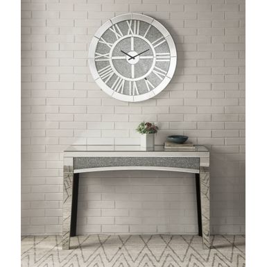 ACME Noralie Wall Clock, Mirrored & Faux Diamonds