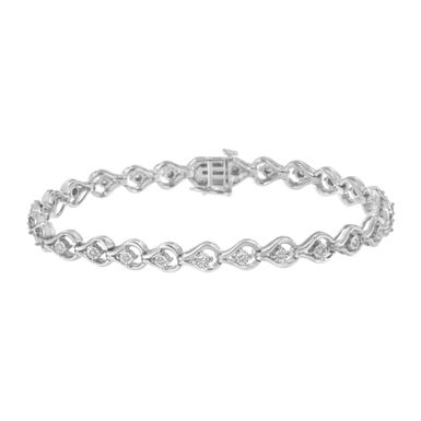 Sterling Silver Diamond Link Bracelet (1/4 cttw, I-J Color, I2-I3 Clarity)