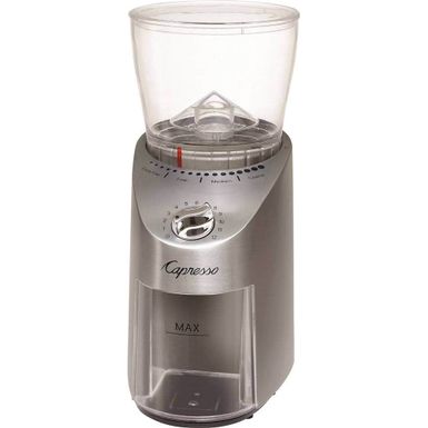 Capresso - Infinity Plus 4-Oz. Conical Burr Coffee Grinder - Stainless Steel