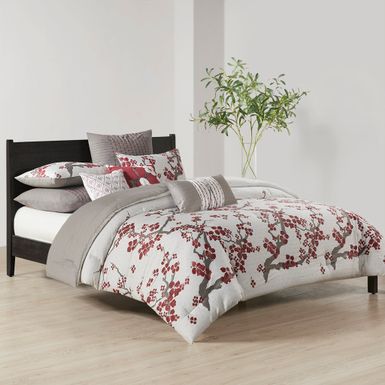 Multi Cherry Blossom Comforter Mini Set, Queen