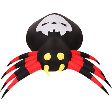 6-Ft. Wide Prelit Inflatable Spider with Disco Lights